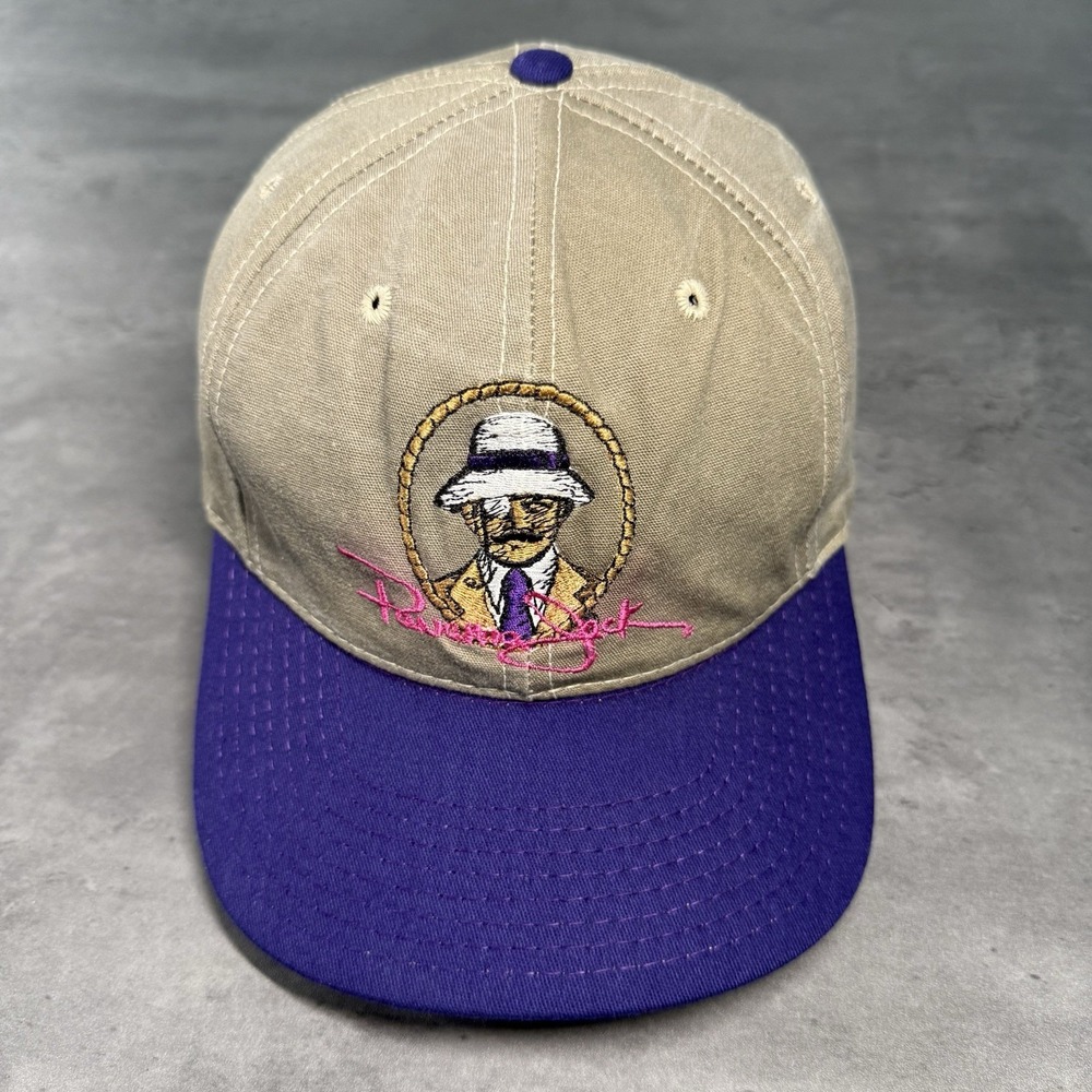 Vintage Panama Jack Snapback Hat Brown Purple Pink Trucker Cap USA Made‎ 80s 90s